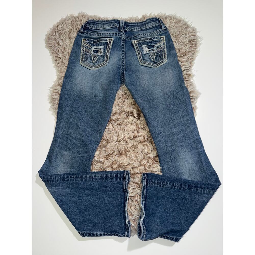 Vigoss women’s heritage fit boot cut blue jeans - Picture 5 of 16